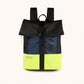 Mochila Urbana Impermeable Ergónoma con Acolchado Trasero CITY BACKPACK LIME/BLUE