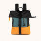 Mochila Urbana Impermeable Ergónoma con Acolchado Trasero CITY BACKPACK ORANGE/GREE