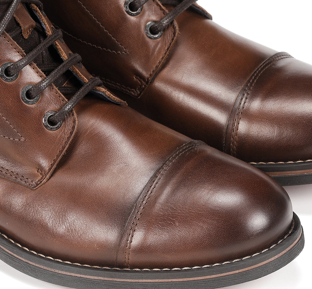 Bota de piel Habana camel