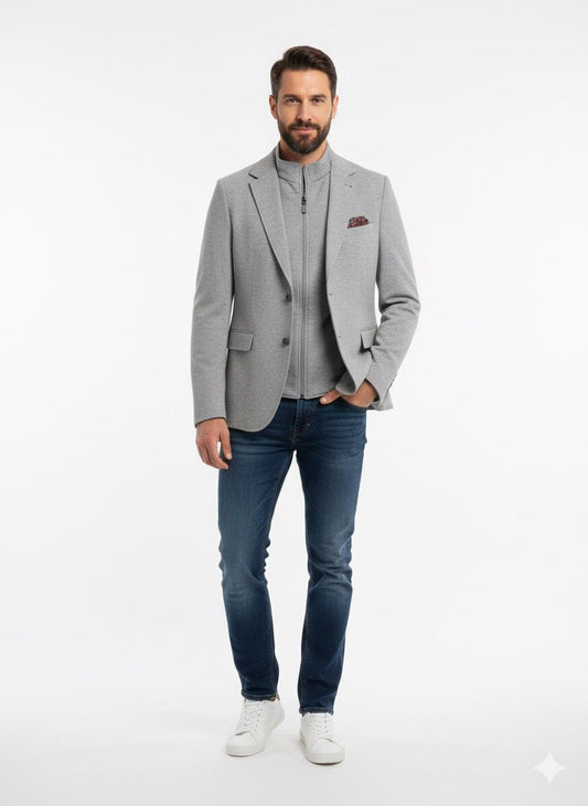 Americana gris tanger semi slim