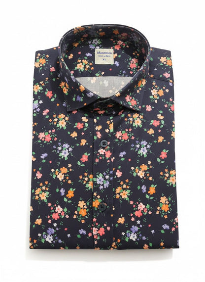 Camisa estampada Monttesco pitis azul