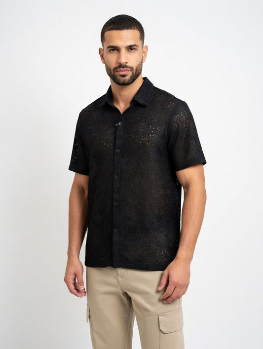 Camisa manga corta Gianni black
