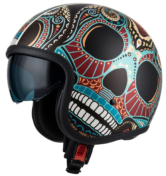 Casco Jet con gafa solar NZI calavera - INDOMITO108