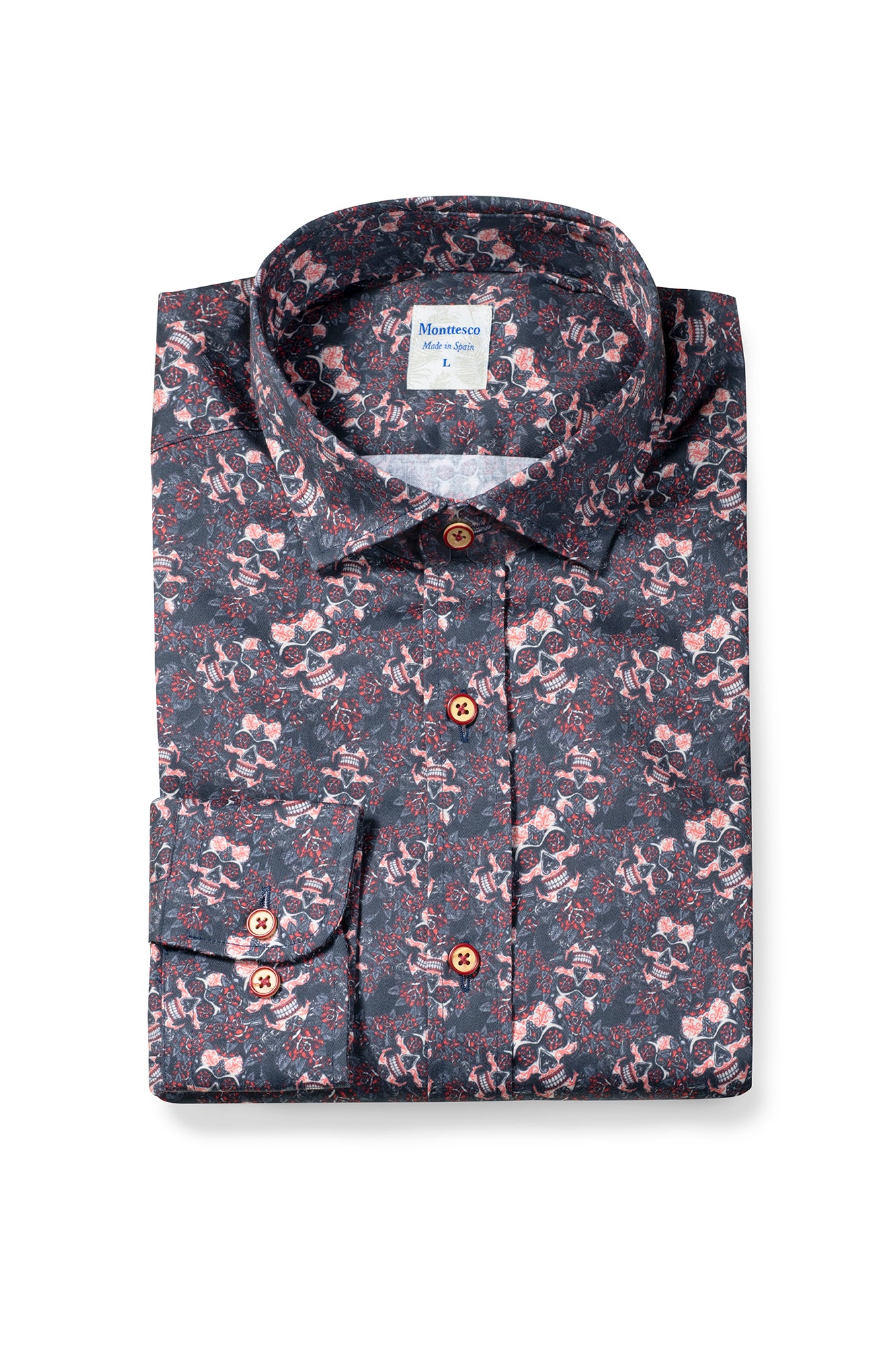 Camisas monttesco,camisas estampadas hombre,camisas originales hombre,camisas elegantes,camisa calaveras