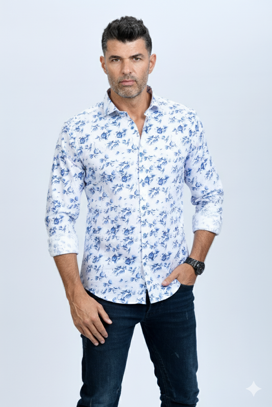 Camisa Monttesco primavera azul