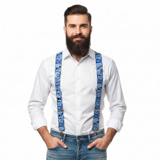 Tirantes calaveras azul