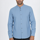 Camisa cuello mao azul Gianni Lupo
