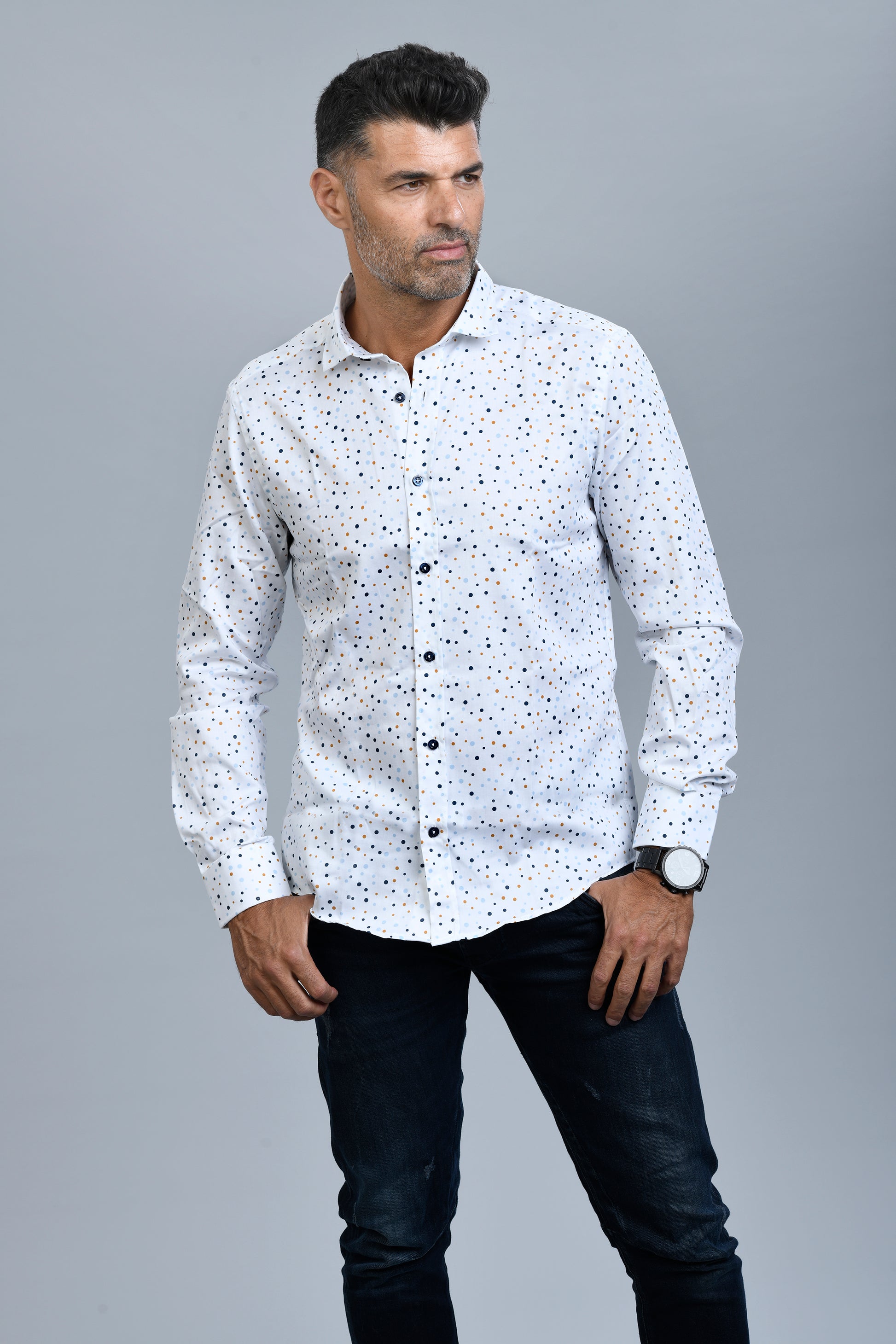 camisa estampadas, camisa lunares, camisas originales hombre, camisas de calidad