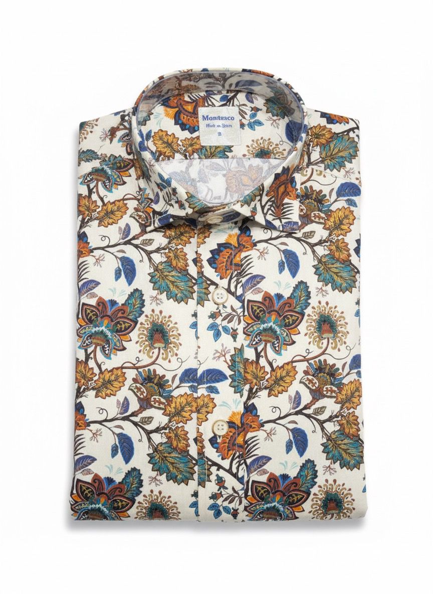 Camisa Monttesco flor ameba