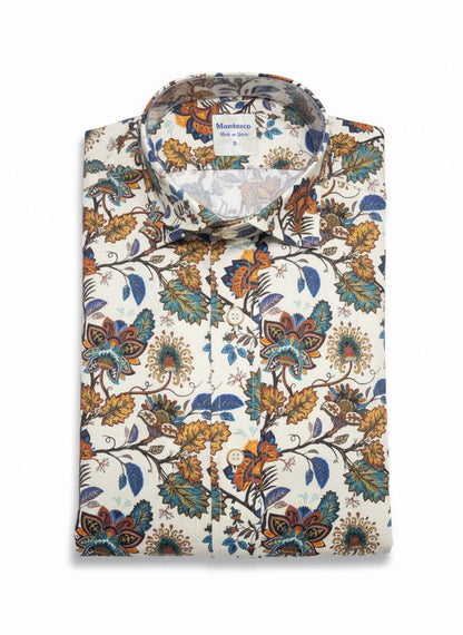 Camisa  estampada Monttesco flor ameba
