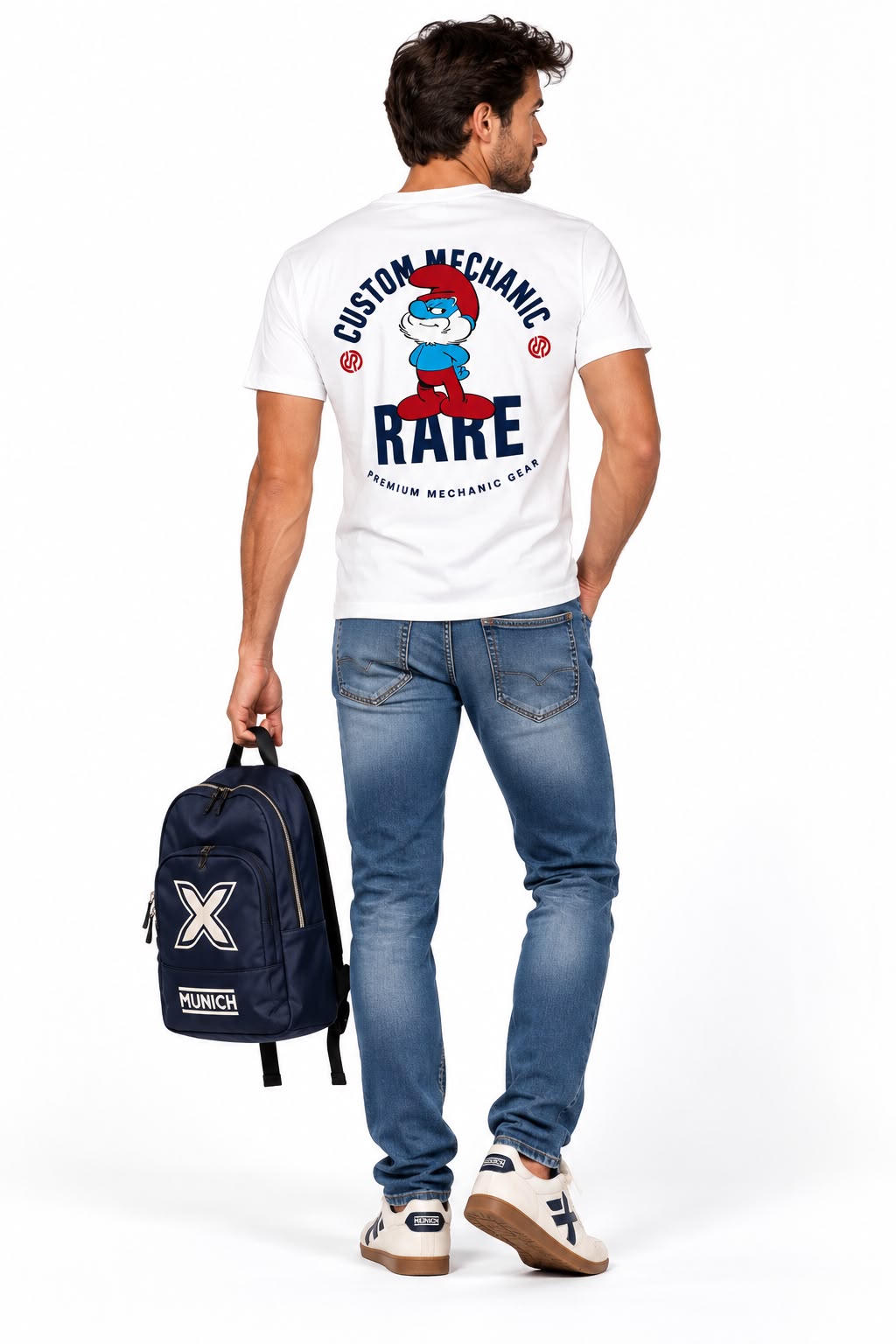 Camiseta RARE Papá Pitufo Custom Mechanic