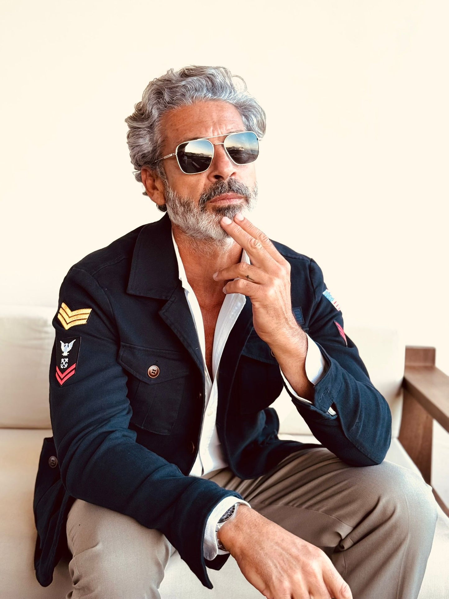 Chaqueta estilo militar berne