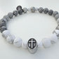Pulsera gamadeinibiza cruz blanca