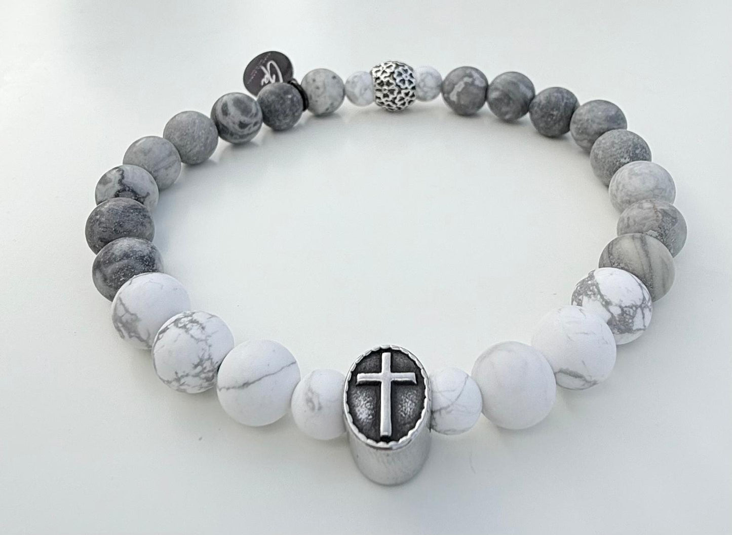 Pulsera gamadeinibiza cruz blanca