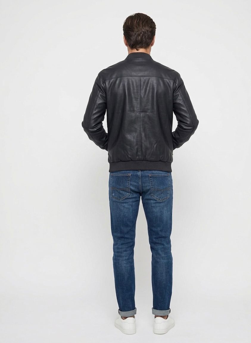 Chaqueta bomber azul gianni