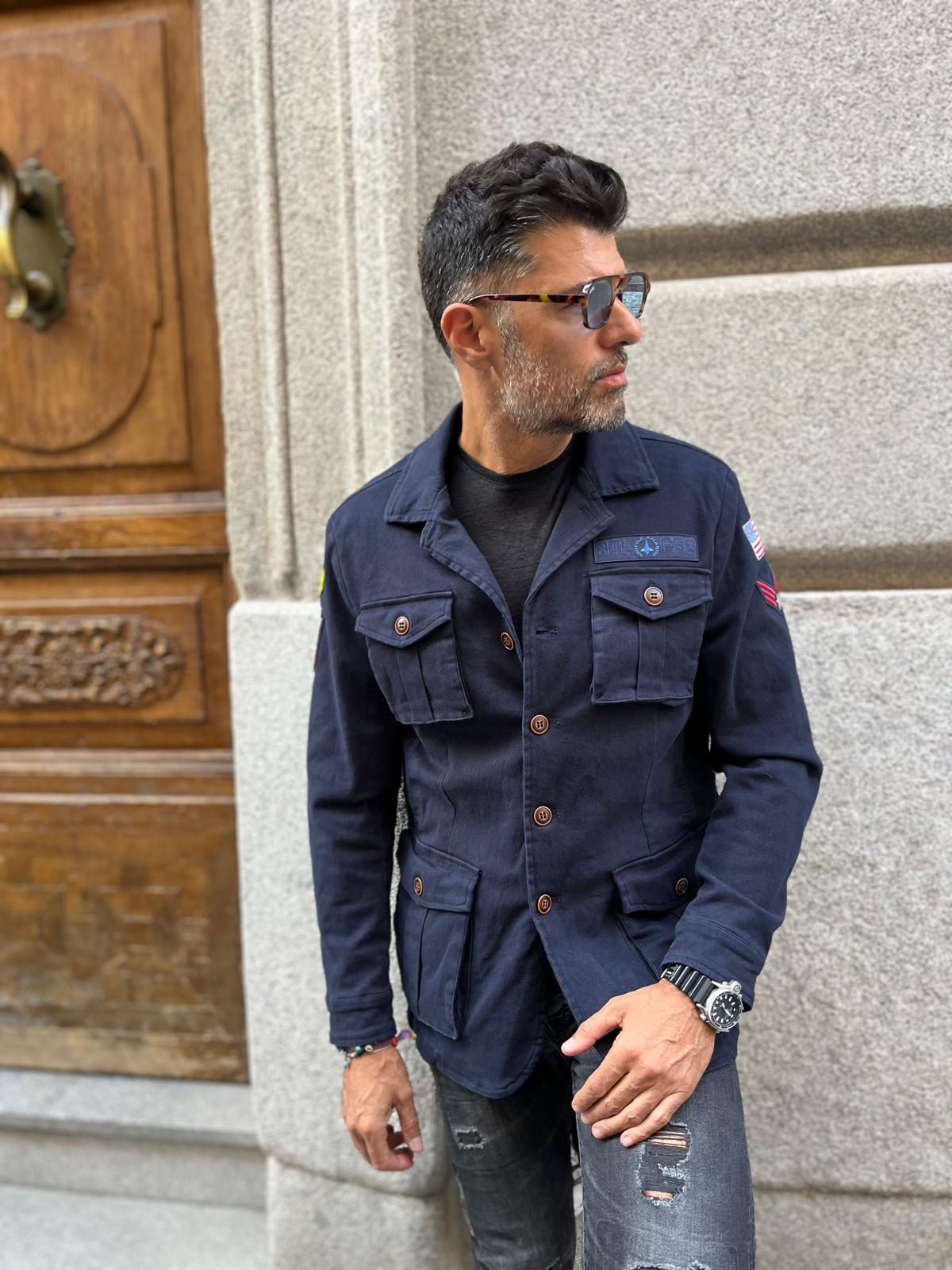 Chaqueta estilo militar berne