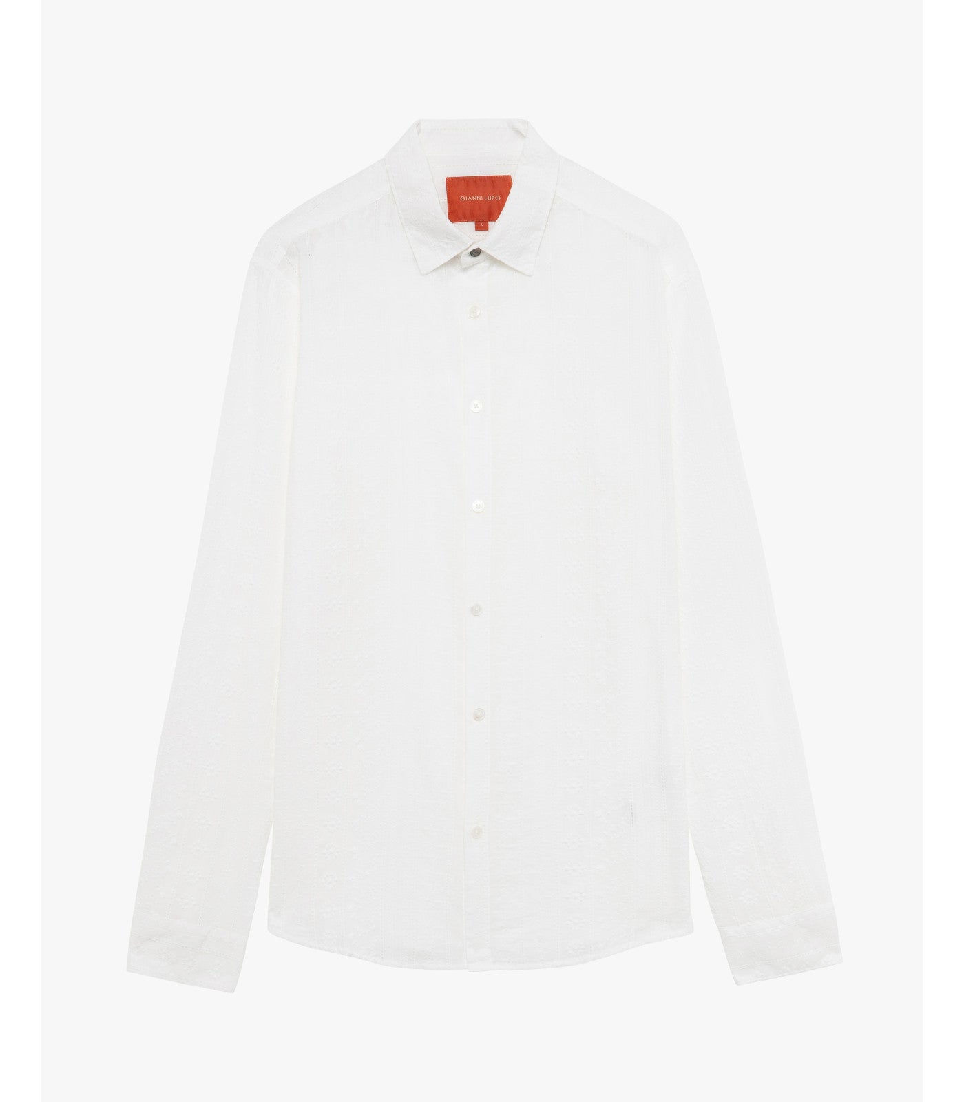 Camisa blanca tejido bordado Gianni Lupo