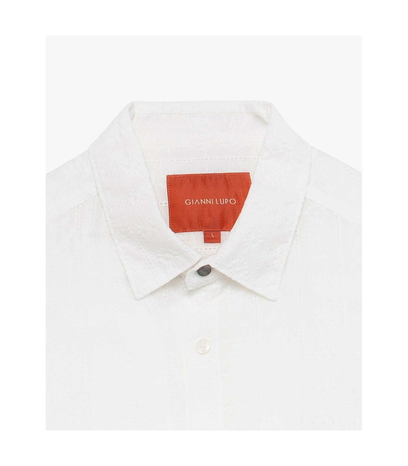 Camisa blanca tejido bordado Gianni Lupo