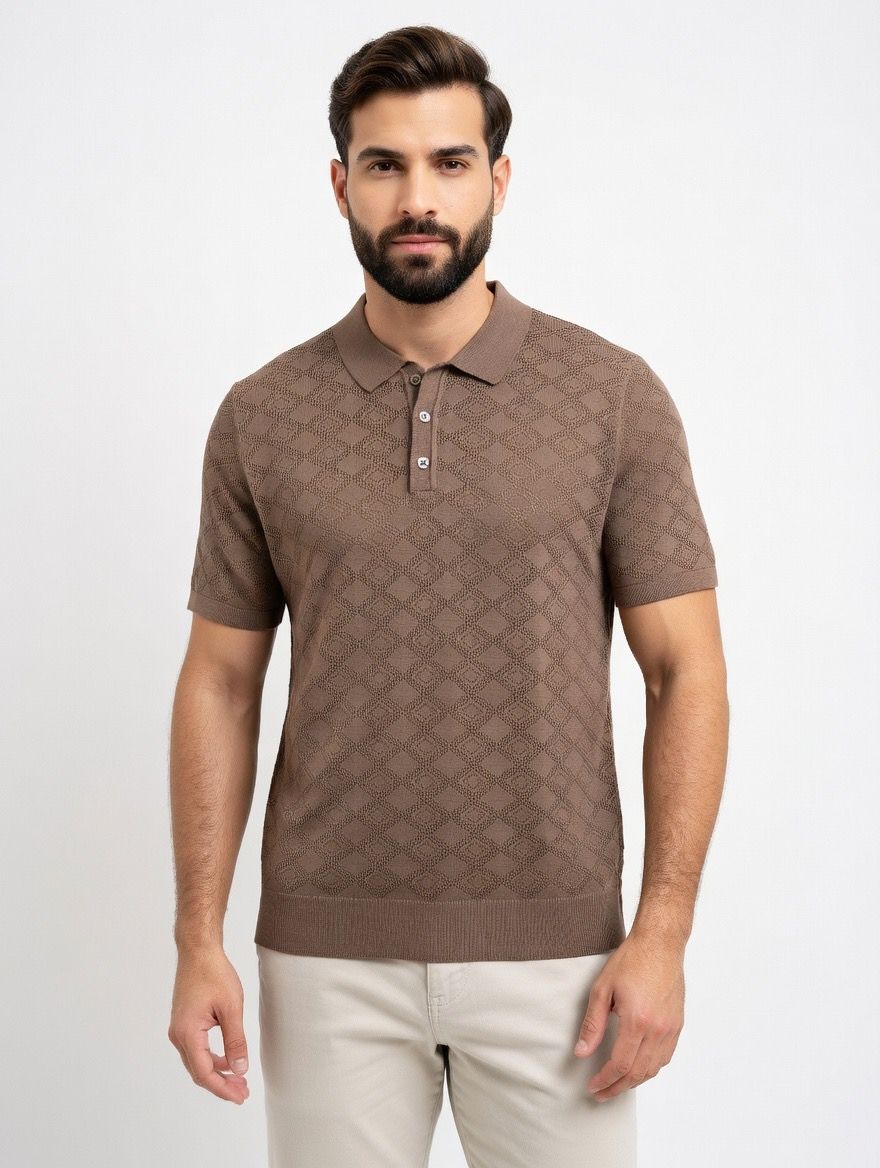 Polo de punto texturizado Gianni Lupo