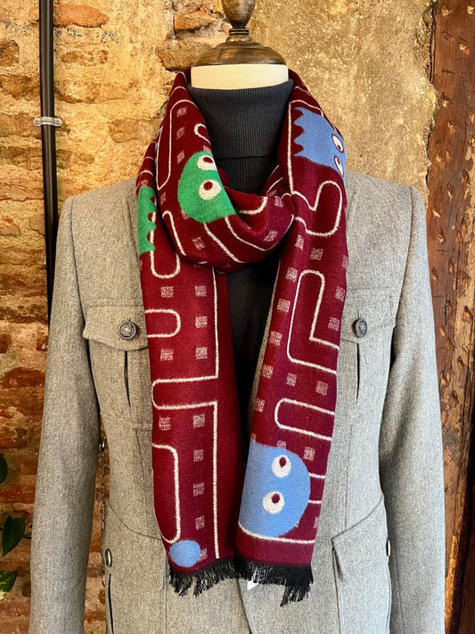 Fular pac-man burdeos