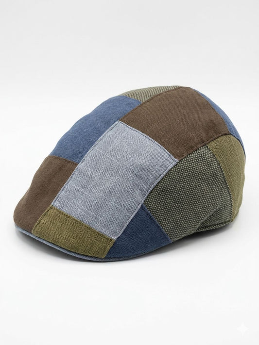 Boina cuadro denim