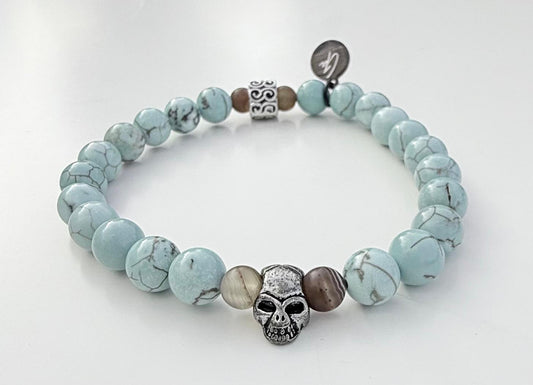 Pulsera gamadeinibiza celeste skull