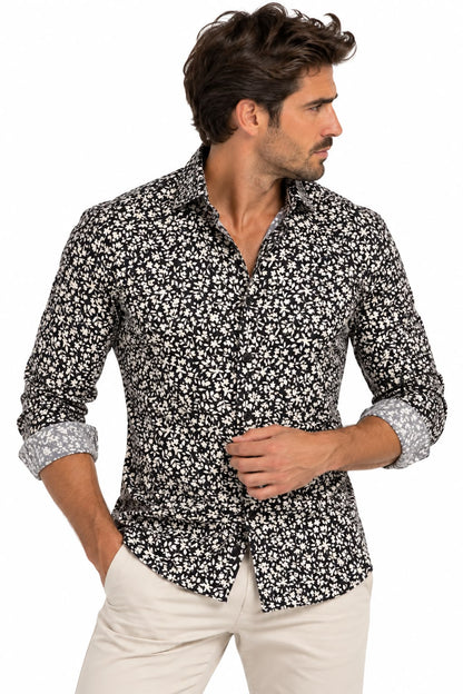 Camisa Estampada Monttesco flores- 100% Algodón