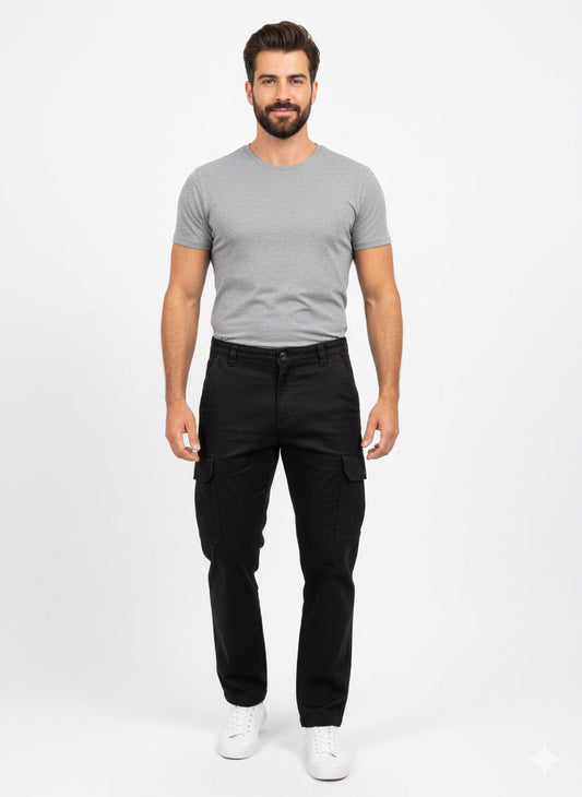 Pantalón cargo negro Lois