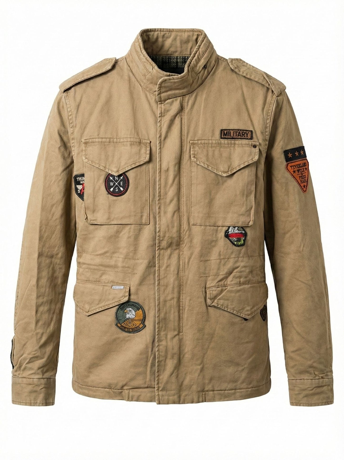 Parka militar gianni con parches