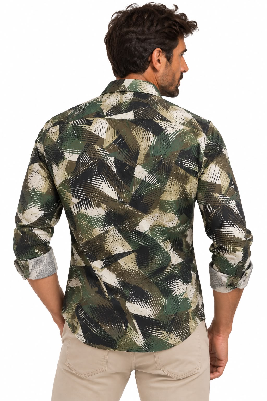 Camisa Estampada Monttesco olmedo- 100% Algodón