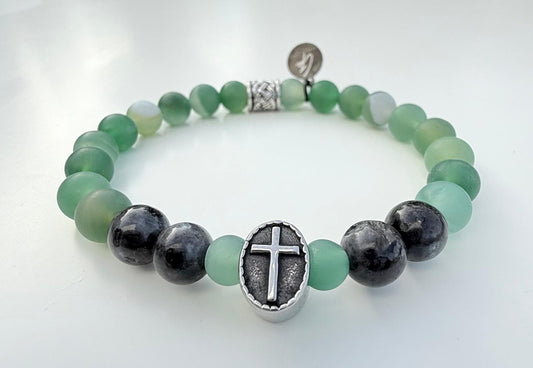 Pulsera gamadeinibiza cruz verde