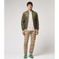 Chaqueta bomber efecto ante Gianni verde militar