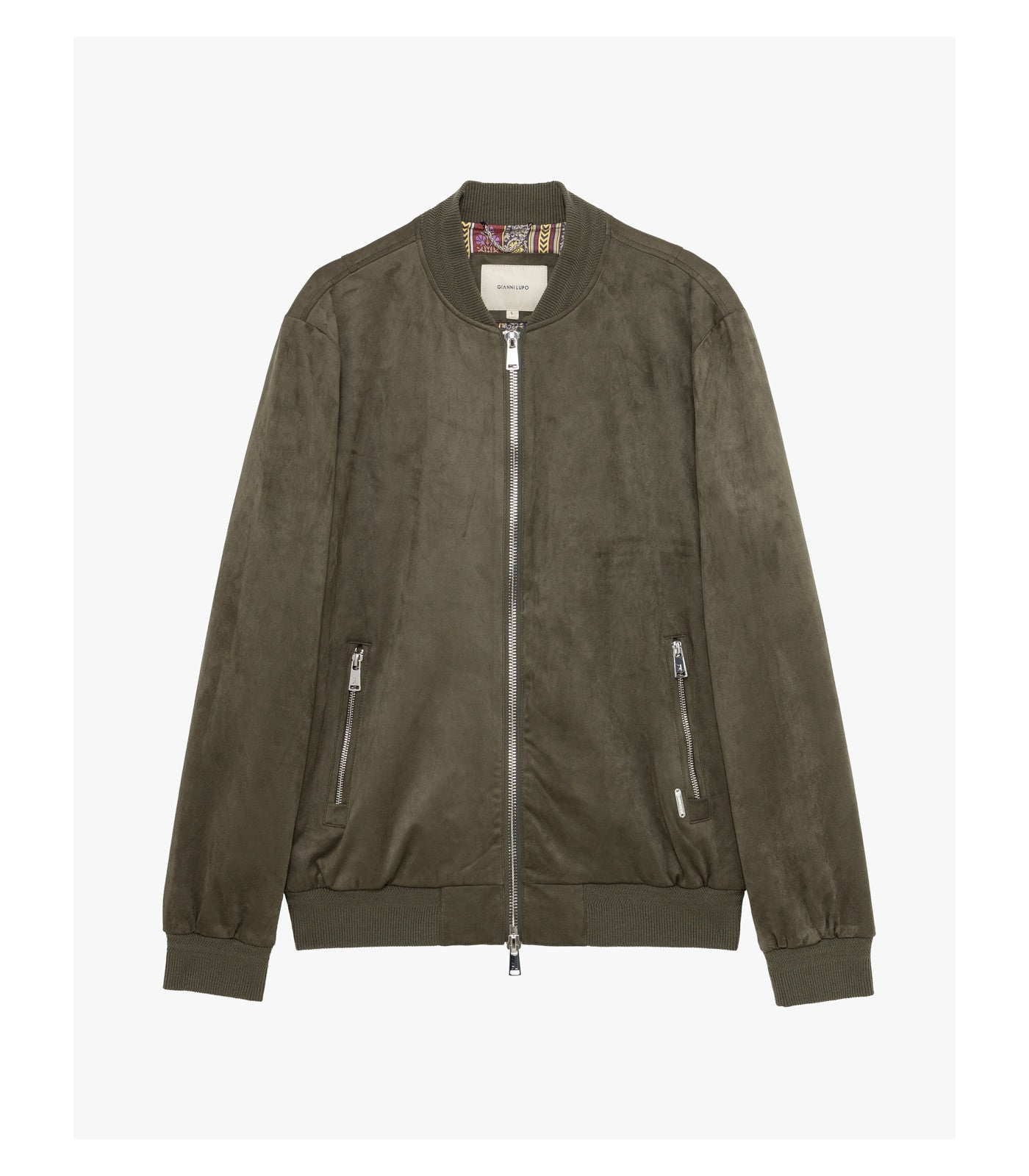 Chaqueta bomber efecto ante Gianni verde militar