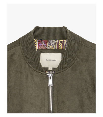 Chaqueta bomber efecto ante Gianni verde militar