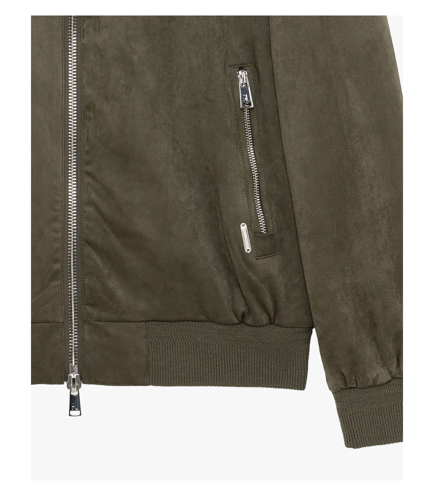 Chaqueta bomber efecto ante Gianni verde militar