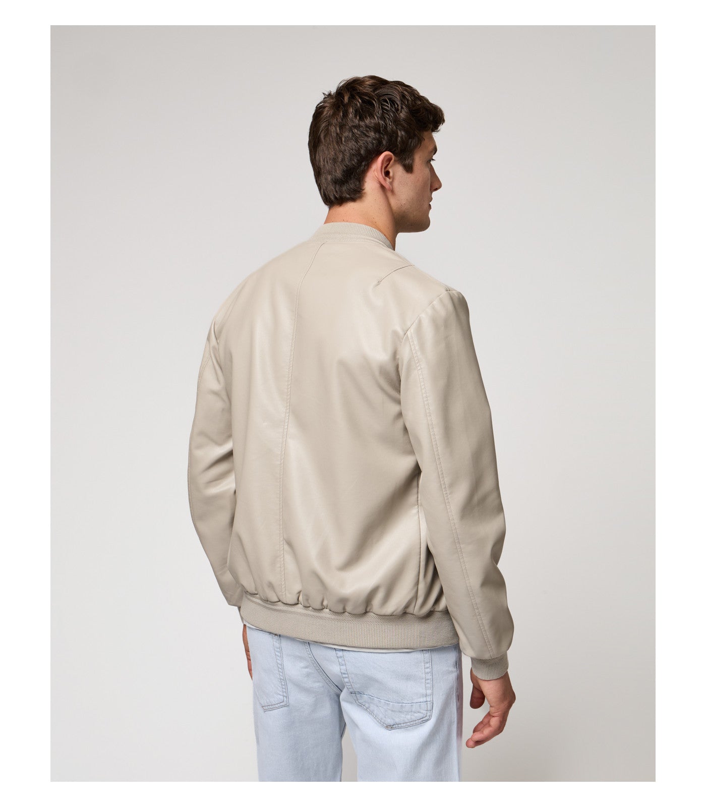 Chaqueta bomber beige Gianni