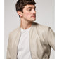 Chaqueta bomber beige Gianni