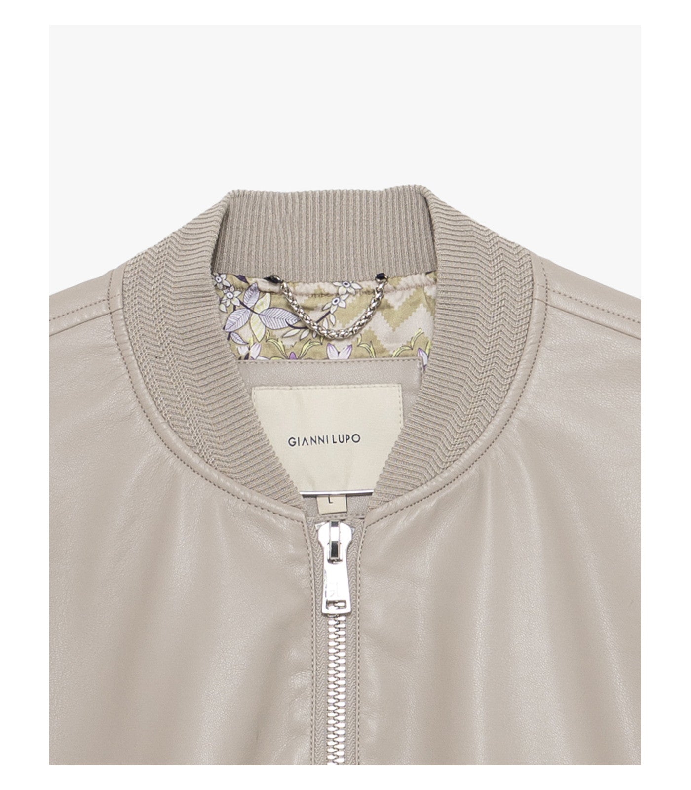 Chaqueta bomber beige Gianni