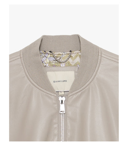 Chaqueta bomber beige Gianni