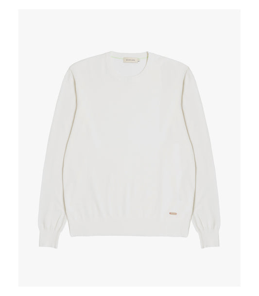 Camiseta de punto manga larga Gianni blanca