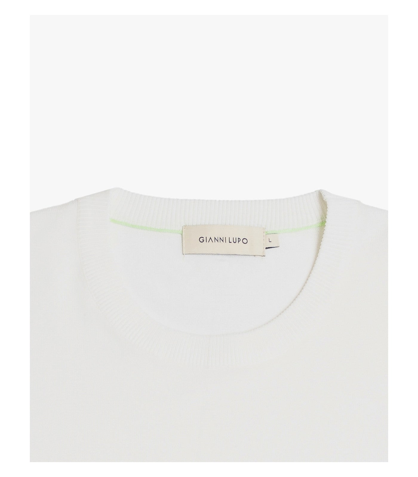 Camiseta de punto manga larga Gianni blanca