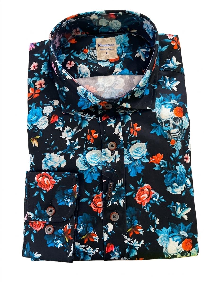 Camisa estampada Monttesco skull virtual