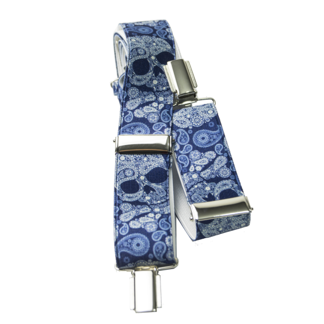 Tirantes calaveras azul
