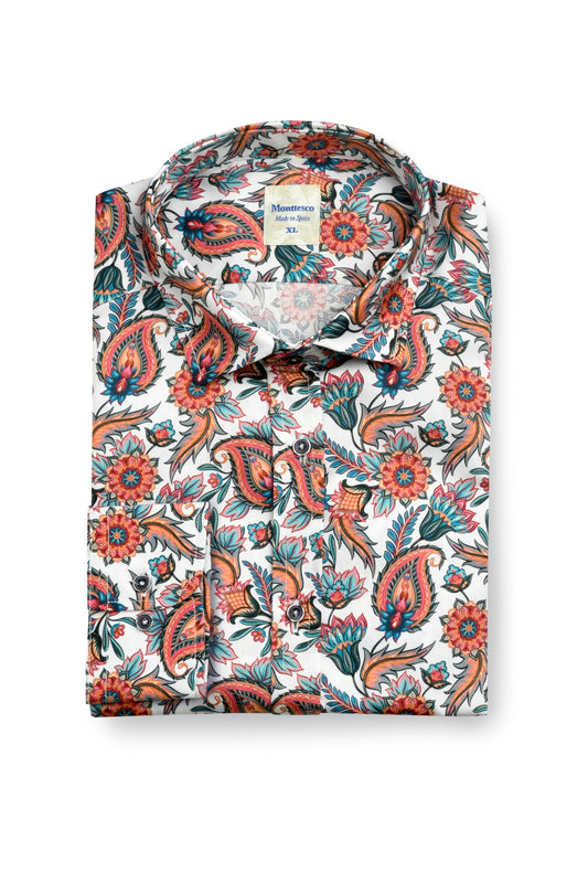 Camisa Montesco estilo floral étnico - INDOMITO108