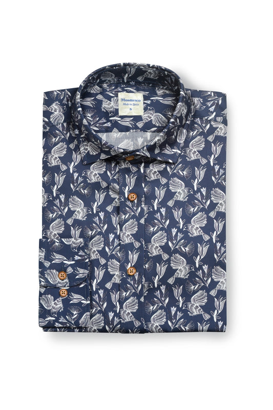 Camisa Montesco pájaros azul - INDOMITO108