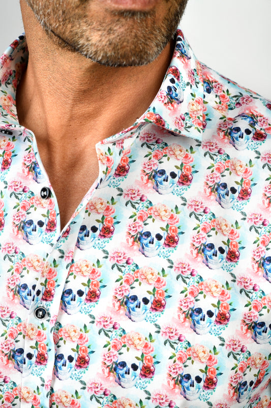 Camisa Montesco calavera blanca - INDOMITO108