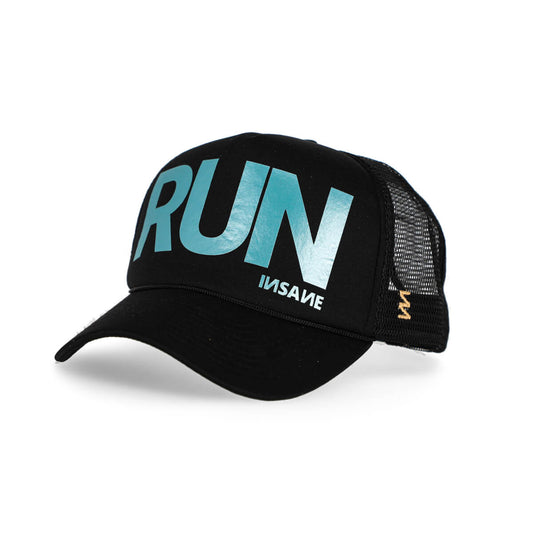 Gorra run trucker black & green - INDOMITO108