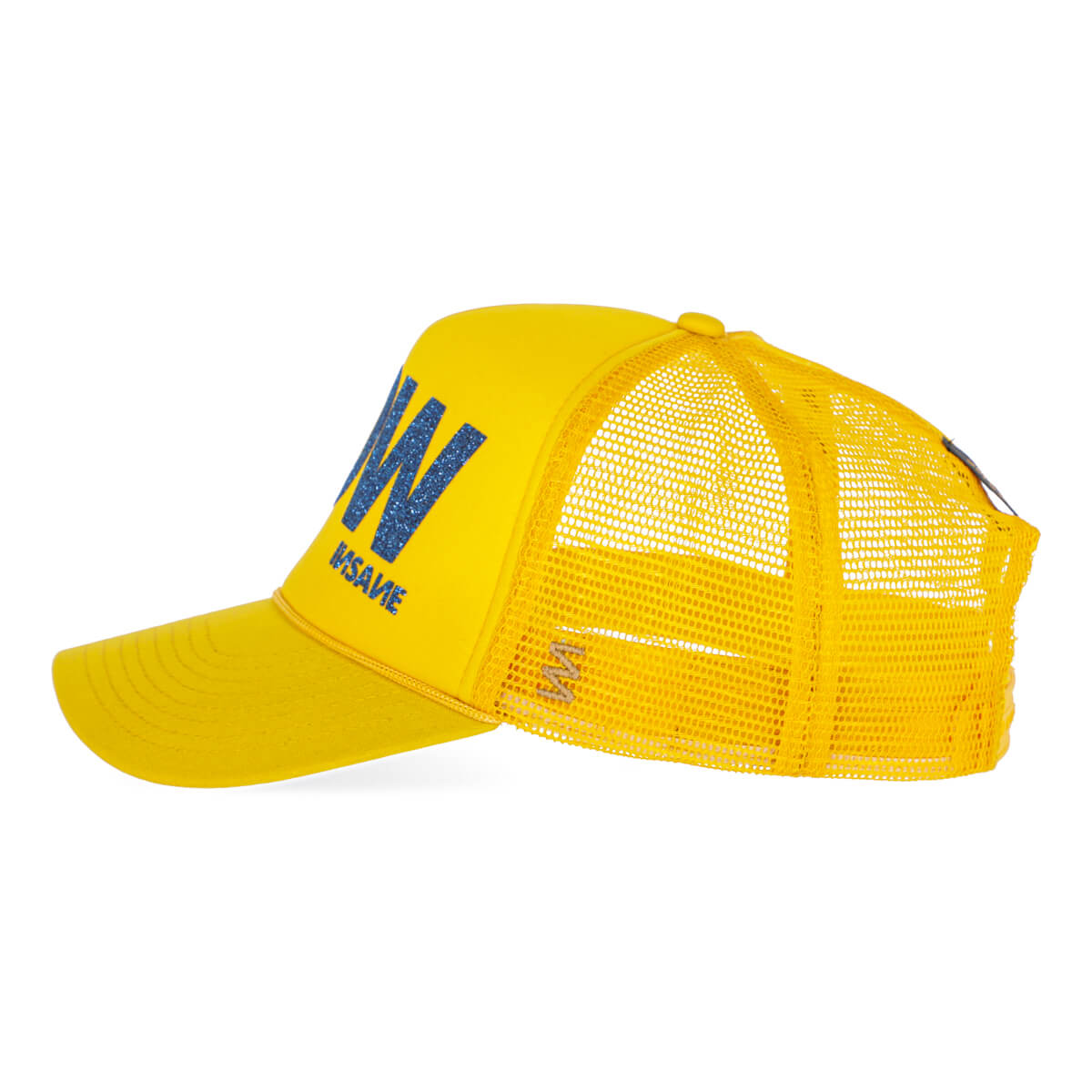 Gorra wow trucker yellow & blue glitter - INDOMITO108